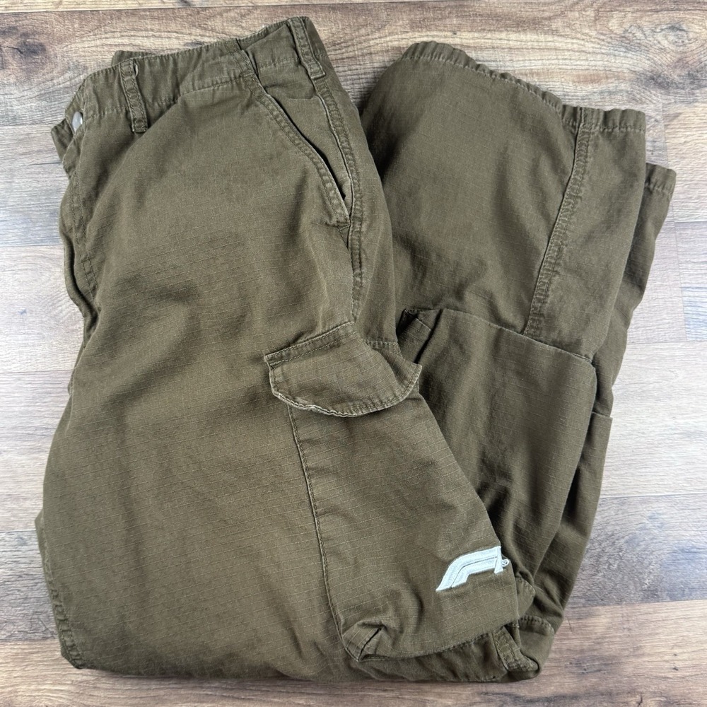 Pacsun Cargo‎ Jogger Pants Mens Formula 1 Brown Comfort 34 Ripstop